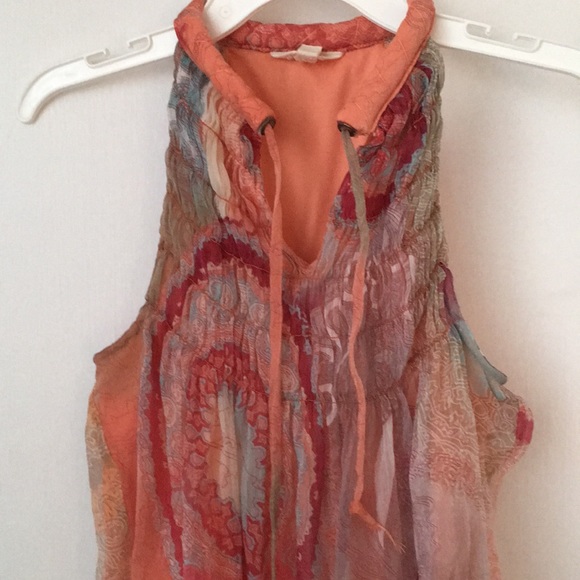 Paisley Woven Ruched Racerback - Picture 2 of 3